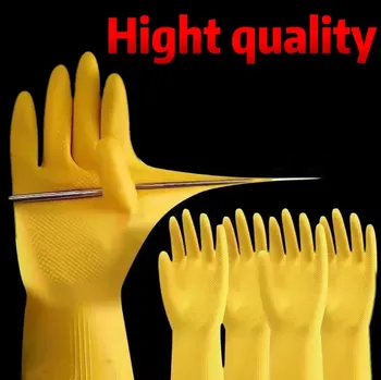 Latex-Geschirrspülhandschuhe - Wasserdicht für Haushalt, Gemüsewäsche, Schüsselreinigung, Wäsche
