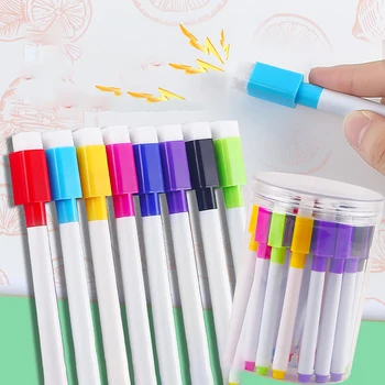 8-Farben-Whiteboard-Stifte-Set mit Kugelspitze, kleine Größe, magnetisch, nicht magnetische