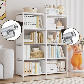 Mehrschichtiges Bücherregal Einfach zu Montierendes Regal Wohnzimmer Schlafzimmer Arbeitszimmer