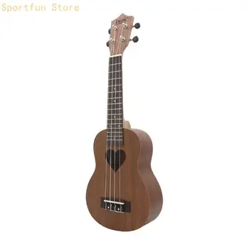 Konzert-Ukulele, kleine hawaiianische Ukulele-Gitarre, Hochglanz-Uke-Holz-Ukulelen X7JD