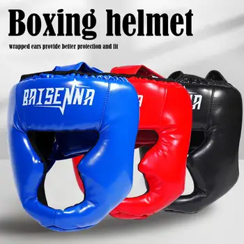 Kickbox-Helm für Erwachsene & Kinder PU Muay Thai Ausrüstung Kopfschutz Training Taekwondo Kopfschutz Boxen