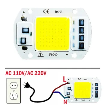 F6040 20W/30W/50W AC 220V COB Modul LED Chip Dioden Lampe für Outdoor Fokus Spotlight Garten Integrierte Licht