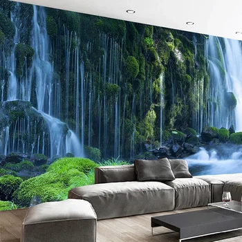 Wasserfall Landschaft Nach 3D Foto Tapete Natürliche Landschaft Wand Murals Decals Home Decor Tapete Rolle