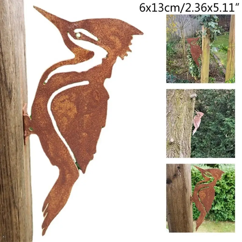 Elegantes Gartenstecker-Design, stapelbarer Vogel, rostiges – Bild 6