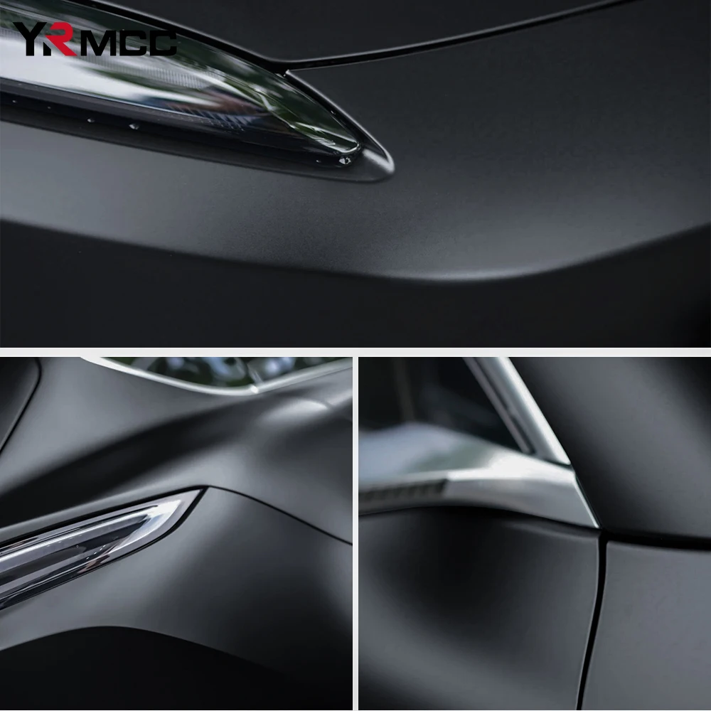 Auto Aufkleber Matte Schwarz Vinyl Auto Tuning Wrap – Bild 6