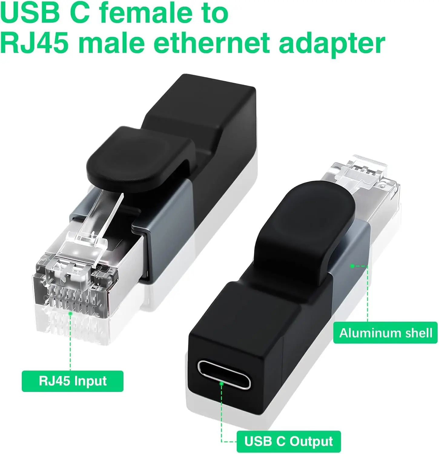 USB-C zu Ethernet Adapter, 1Gbps RJ45 Stecker auf USB-C