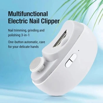 Elektrischer Nagelknipser zum Schleifen und Polieren, 2-in-1, multifunktionaler tragbarer automatischer