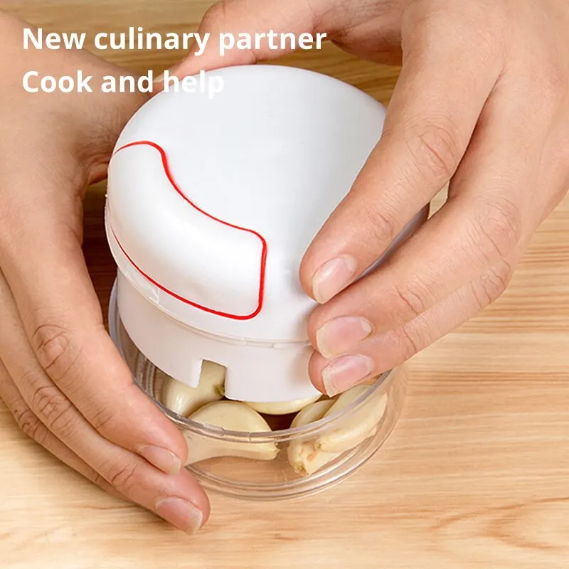 1pc Weiß Hand Gezogen Knoblauch Mühle In Die Küche Palm Multi – Bild 4