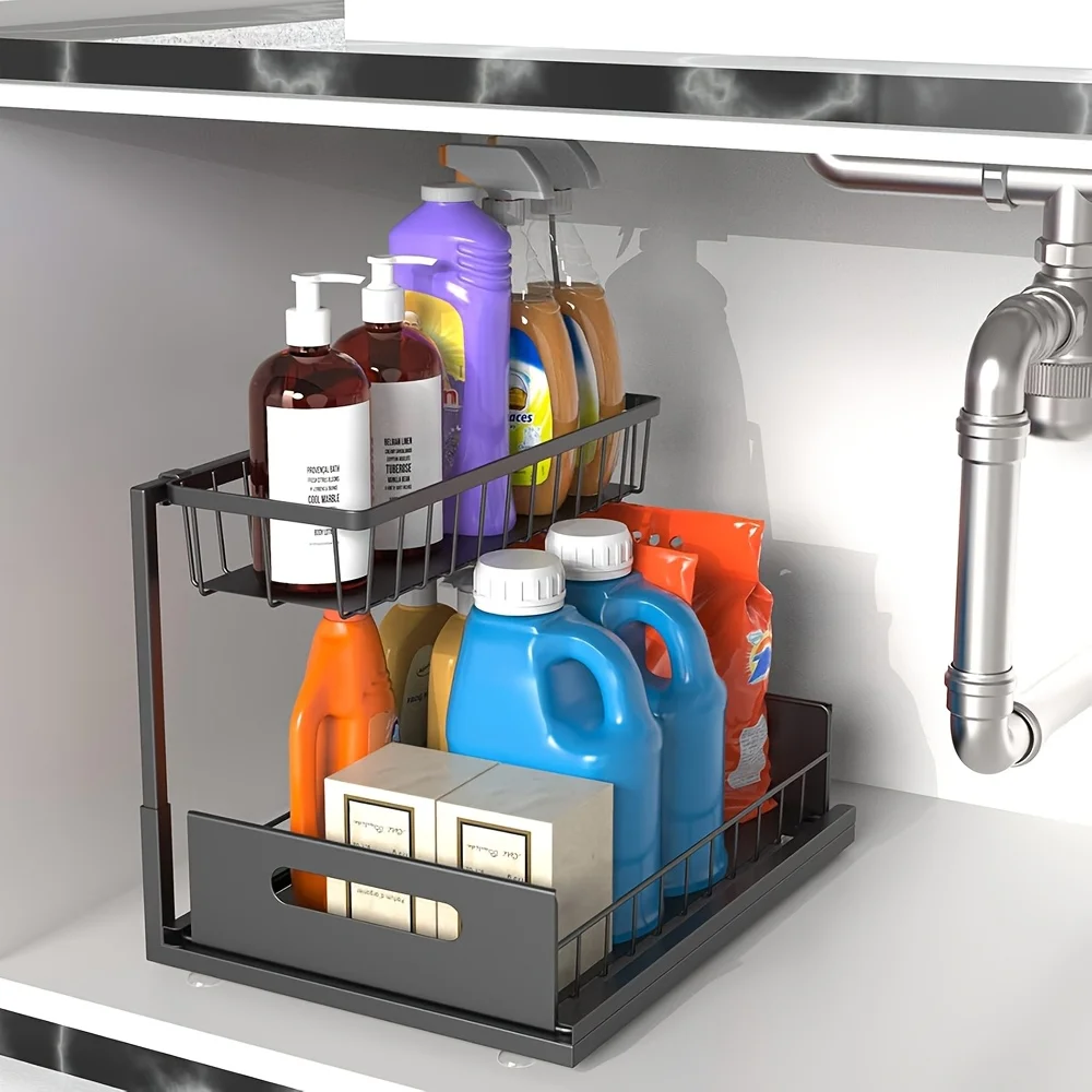 2-stufiger verschiebbarer Organizer unter der Spüle – Bild 4