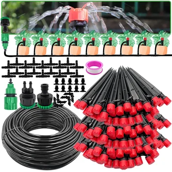 Garten Tropfbewässerung Automatisches Bewässerungssystem Kit 1/4'' 13CM Sprinkler für Bonsai Topf Pflanze