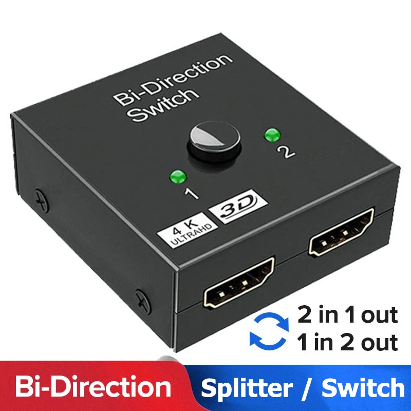 HDMI-kompatibel Schalter Bi-Direction 2,0 Splitter 1x2/2x1