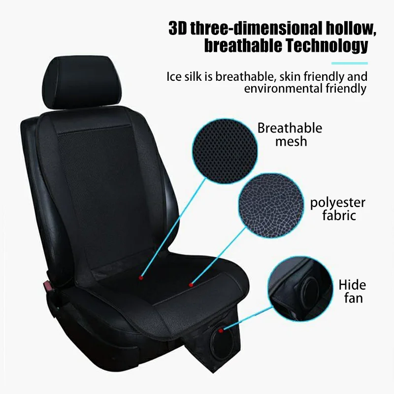 DC 12V 3D Spacer Auto Sommer Cool Air Sitzkissen mit 8Fan – Bild 6