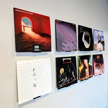Minimalistisches Schallplattenregal aus Vinyl, Album, Wandhalterung, Display, Plattenspieler, Ständer