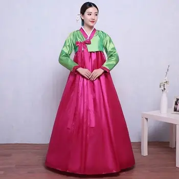 Traditioneller Hanbok für Frauen, koreanisches Kostüm, Minderheitspalast, Performance, Hofkleidung, Blume