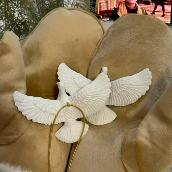 Style Friendship Doves - Allein zu Hause, 2 Weihnachtsornamente aus Kunstharz, Weihnachtsbaumschmuck - bestes