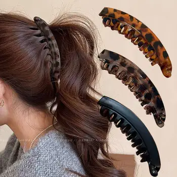 Schildpatt-Bananen-Haarspange, fischförmige Haarnadel, Damen-Haarklammern, Twist-Klammer
