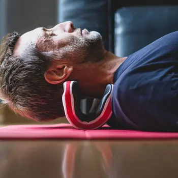 Nackenstützkissen Orthopädisches Traktionskissen zur Nackenentlastung Tragbares Zervikales Massagekissen