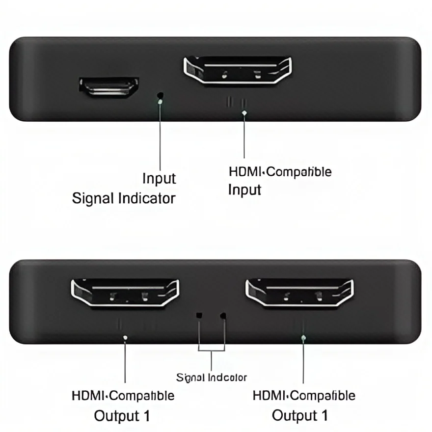 1x2 4K HDMI Splitter – 1 Eingang 2 Ausgang Videoverteiler für – Bild 6