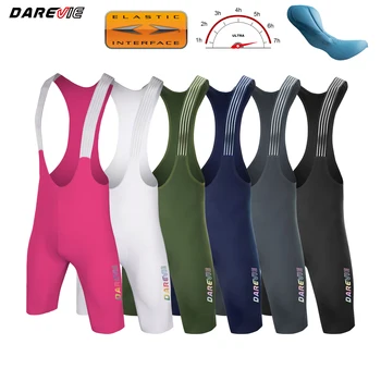 DAREVIE Radfahren Trägerhose Nahtlos 4.0 Italien ELASTIC-INTERFACE Pad Radhose Diamond Leg Gripper Herren