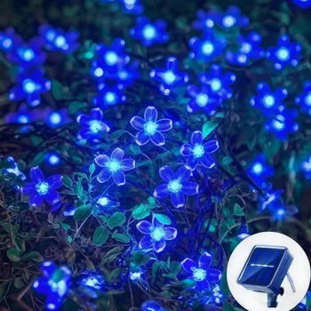 Solar Kirschgarten Blüte Blumenlichter Girlanden Lichterketten Solar Outdoor Wasserdicht Rasen Weg