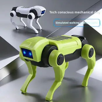 Cartoon DIY Montage-Hund Roboter RC Gehender Mechanischer Spielzeugroboter Wissenschaftslehrmodell