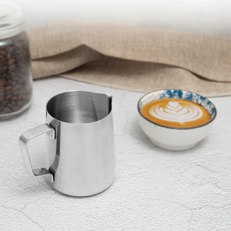 100/150/350/600 ml Kaffee Milch Aufschäumen Krug Latte Art – Bild 5