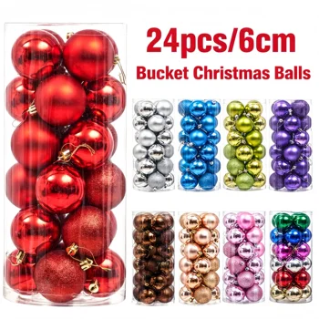 Weihnachtskugel-Set 3/4CM Weihnachtsbaum-Hängeornamente Party- & Fest-DIY-Anhänger (24 Stück)
