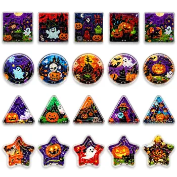 Halloween Mini-Labyrinth-Spielzeuge, Lehrreiche Handheld-Gehirnpuzzles, Party-Geschenke für Kinder