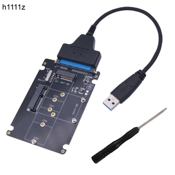 SSD-Adapter M.2 NGFF oder MSATA zu SATA 3.0 Adapter USB 3.0 zu 2,5 SATA Festplatte 2-in-1 Konverter