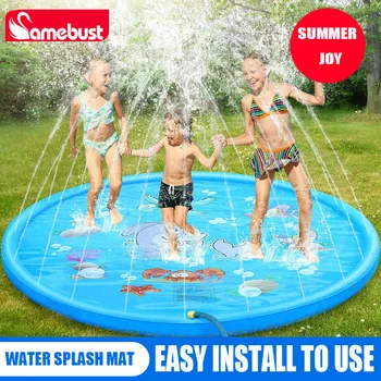 Kinder Spielen Spray Matte 100/170 cm Strand Aufblasbare Wasser Sprinkler Pad Outdoor Spiel Spielzeug Rasen