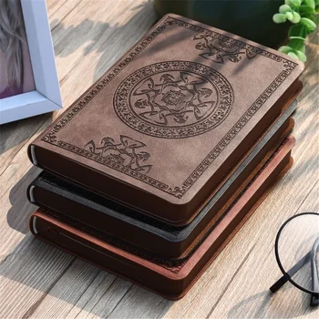 2025, neues tragbares Vintage-Leder-Notizbuch, Tagebuch, Journal, Schreibwaren, Geschenk, tragbar und einfach
