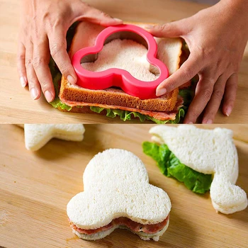 Sandwich schneider für Kinder Herz Stern Mickey Brot Toast Mittagessen Bento Box Food Cookie Sandwich Maker