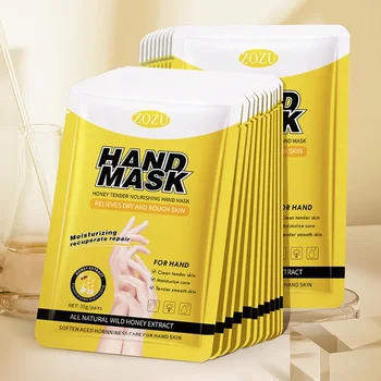 10 Paar Honig-Handmasken, Hände-Hautpflegemasken, feuchtigkeitsspendend, nährend, zartend, glättend