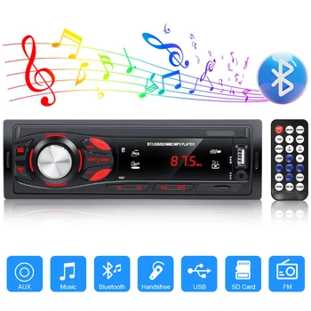 PHONEPACE Bluetooth-Autoradio, 4 x 15 W, Auto-Audio, FM-Radio, MP3-Player, USB/SD/AUX, Freisprechen