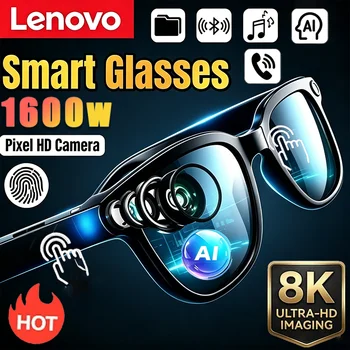 Lenovo KI-Smart-Kamerabrille 8K Fotoaufnahme Bluetooth 5.4 Fernbedienung Touch-Übersetzer Sprachassistent
