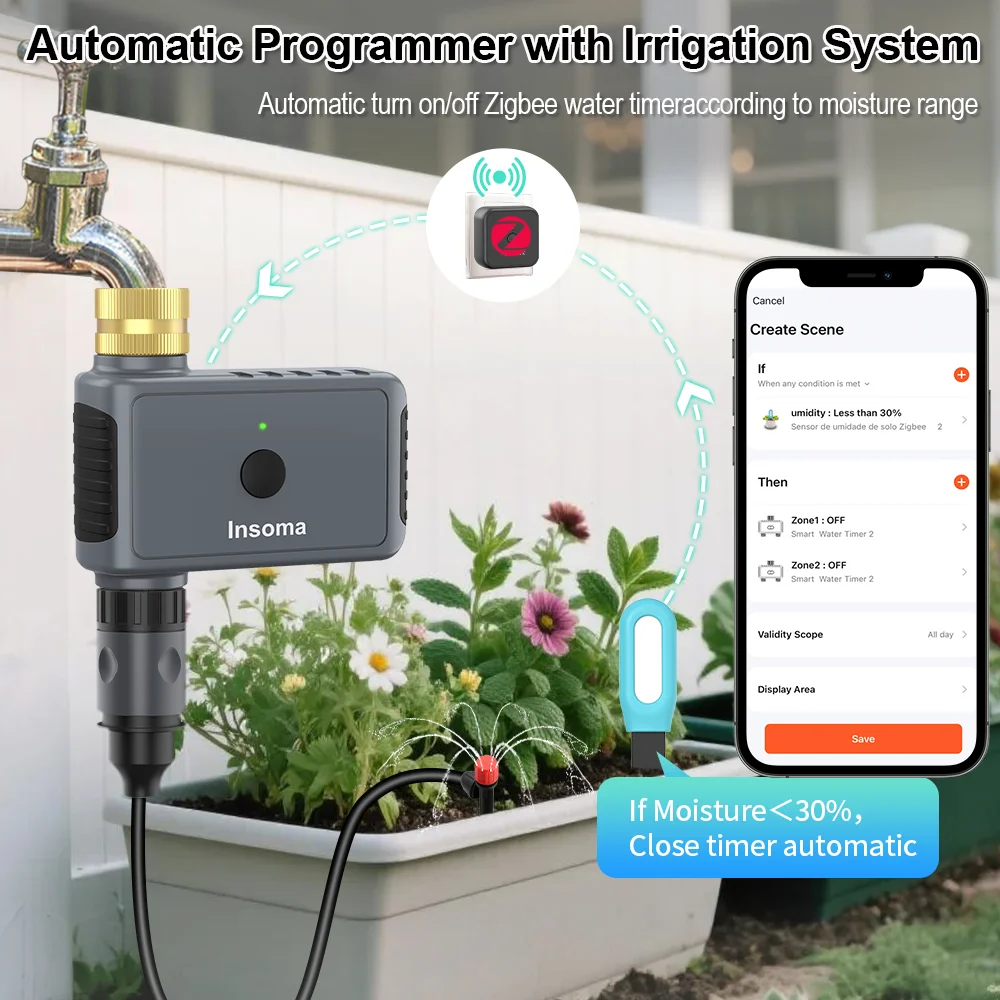 Tuya Zigbee Bodensensor Feuchtigkeit Temperatur – Bild 4