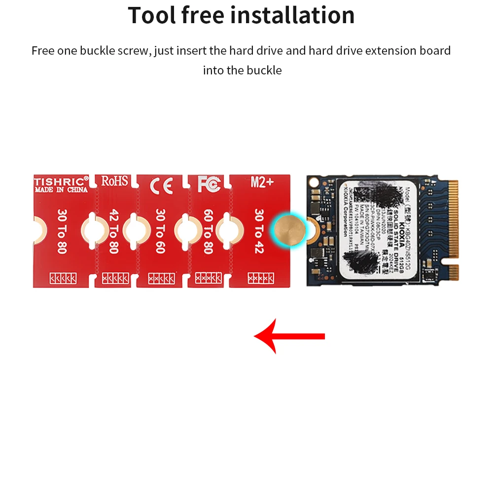 TISHRIC M.2 SSD-Verlängerungsadapter M2 Solid-State-Laufwerk – Bild 2