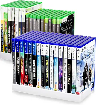 Videospiel-Speicherhalter für PS5/ PS4/ PS3/ PS2/ Xbox One/Xbox Series X/S/Wii/Switch/Switch 2 Game Cases, DVD