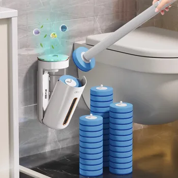 Wandmontierte Einweg-Toilettenbürste für Zuhause, austauschbare Toilettenbürste