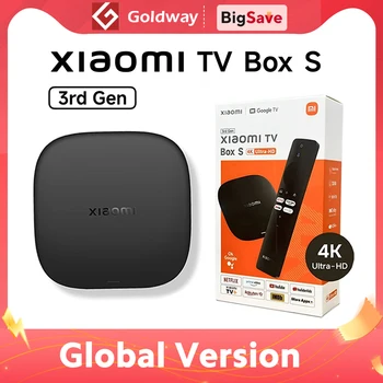 Globale Version Xiaomi TV Box S 3rd Gen 4K Ultra HD Bluetooth 5.2 Wifi6 32GB ROM Google TV Google Assistant