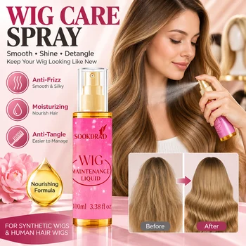 100 ml Perückenpflege-Spray, Anti-Frizz, glättend, feuchtigkeitsspendend, Anti-Verfilzung