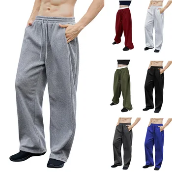 Herren-Jogginghose, gerade Passform, Jogger für Sport und Streetwear, lockere, übergroße Freizeithose