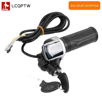 36V 48V 60V Elektrische Fahrrad Gasgriff E-bike Lenker mit Schloss Ebike Roller Beschleuniger Power anzeige