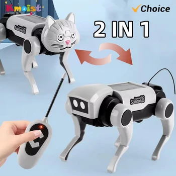 Rc Roboter Kinder Fernbedienung Mechanische Hund Spielzeug Wissenschaft Unterricht Diy Montage Modell