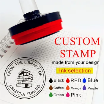 Runder Stempel, personalisierbar mit Ihrem eigenen Logo, individueller lichtempfindlicher Tintestempel