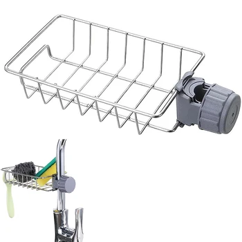 Küche Waschbecken Abfluss Rack Schwamm Lagerung Flexible Wasserhahn Halter Seife Abtropffläche Handtuch Rack