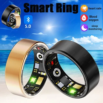 Smart Ring Ausgestattet mit Gesundheitsmonitor, Schlafmonitor, Wasserdichter Multifunktionaler Sportring
