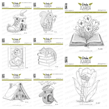 Stempelset Scrapbooking Krokusblüten aus dem Buch Stempel Dekoration Prägevorlage DIY Grußkarte handgefertigt