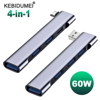 4-in-1 USB-C Hub 3.0 mit 60 W PD für MacBook und Laptop