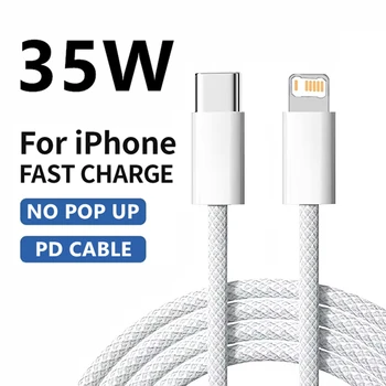 Geflochtenes USB-C Ladekabel für iPhone, 35 W PD, Schnellladen
